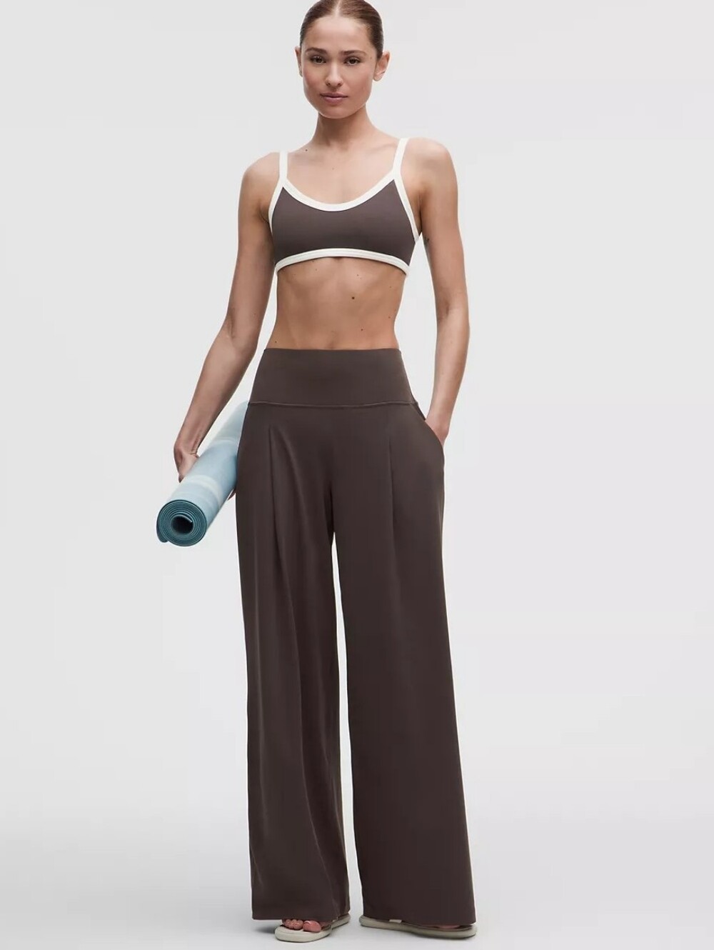 Lululemon Align Palazzo Pants Wide-Leg High-Waist Lounge Pants - Dark Brown